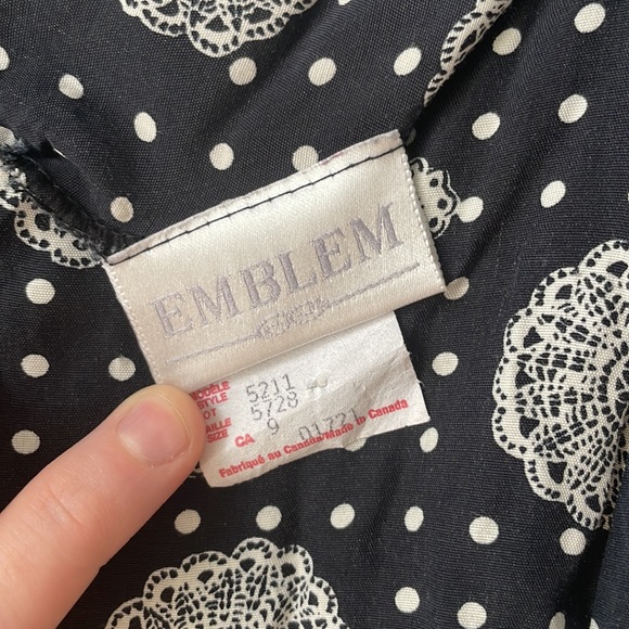 Emblem Dress - Navy/White, skater skirt, S - Picture 6 of 7